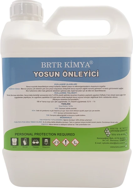 Brtr 6 kg Havuz Yosun Önleyici Dezenfektant