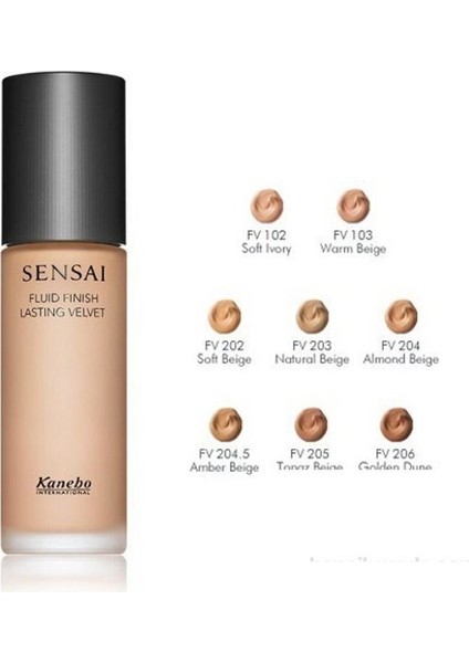 Fluid Finish Lasting Velvet Fondöten FV206 Golden DUNE30ML