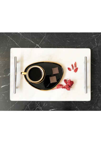 Doğal Mermer 20X30 Tepsi Gümüş Slim Kulp fiyatları