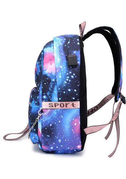 Unisex USB Şarjlı Kamp Dağcılık Sırt Çantası-Mor (Yurt Dışından) fiyatları