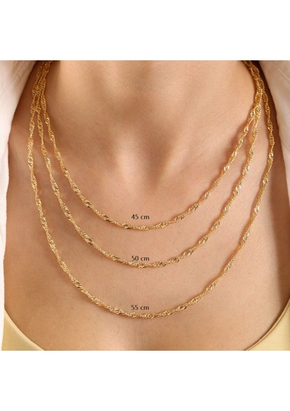 14 Ayar Altın 45 cm Singapur Zincir 3.0 mm fiyatları