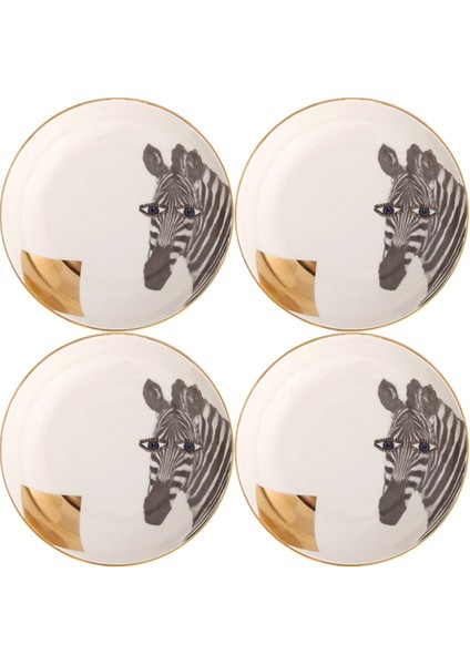 Wild Life Zebra Kase 17 cm 4'lü 04ALM006455