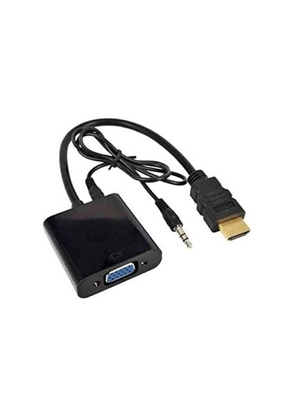 Ses Destekli Brs To VGA Dönüştürücü Adapatör Çevirici