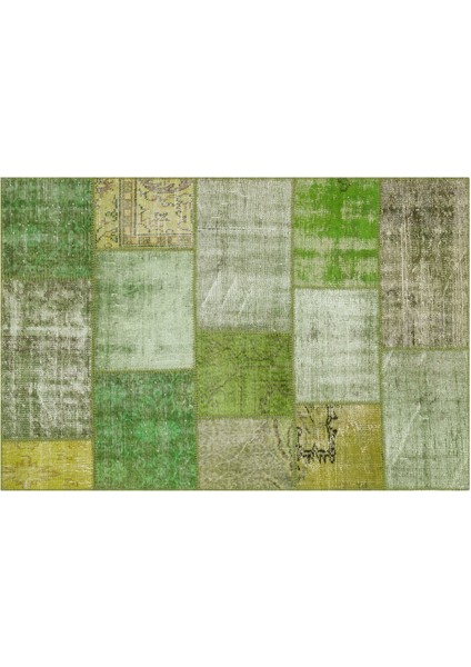 Klasik Modern Patchwork Eskitme Halı 120 x 180 cm 5650