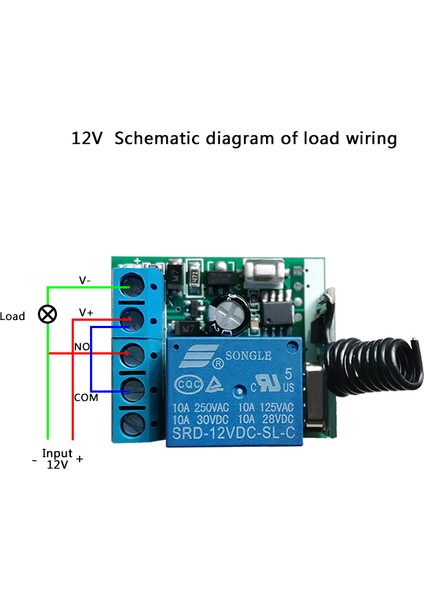 Uzaktan Kumandalı Röle Modülü - Bariyer ve Garaj Için-12-24