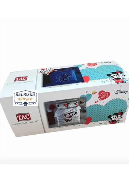 Lisanslı Disney Sevgililer Günü Minnie Mickey Love Day Glow Çift Kişilik Nevresim Takımı modelleri
