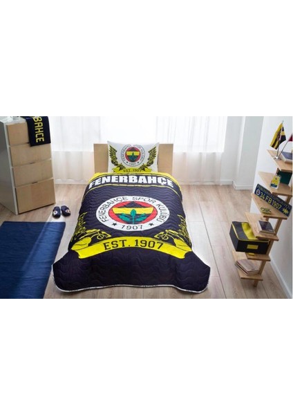 Lisanslı Fenerbahçe Logo Yatak Örtüsü Seti