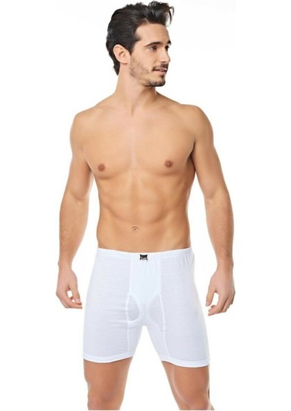 5 Adet Ribana Beyaz Renk Paçalı Boxer