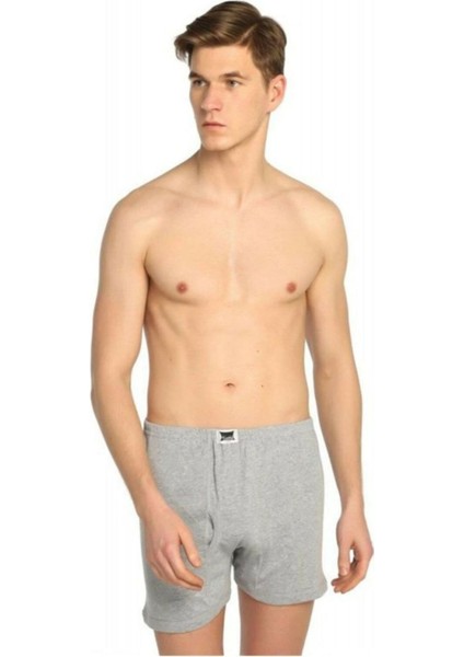 10 Adet Ribana Gri Renk Paçalı Boxer