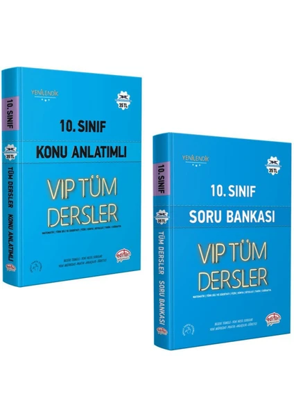 Editör Yayınları 10. Sınıf Vip Tüm Dersler Konu Anlatımlı ve Soru Bankası Seti