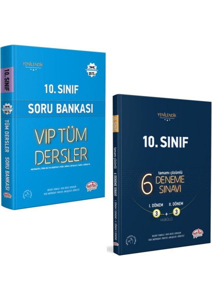 Editör Yayınları 10. Sınıf Vip Tüm Dersler Soru Bankası ve Deneme Seti