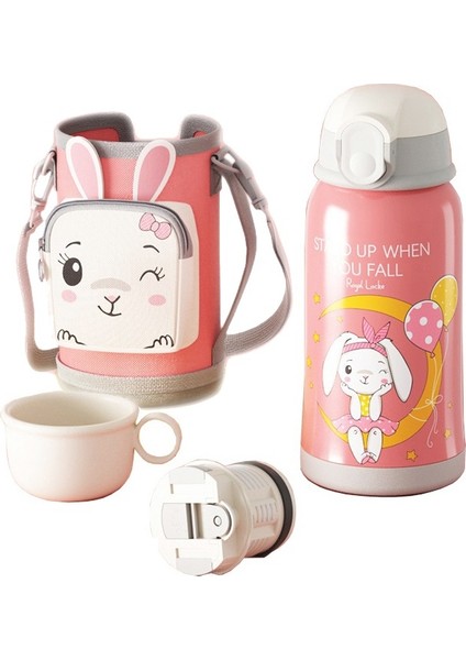 Hayvan Desenli Paslanmaz Çelik Çocuk Termosu 550ML (Yurt Dışından)