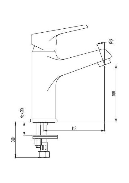 Visia Plus Lavabo Bataryası Krom N3011202