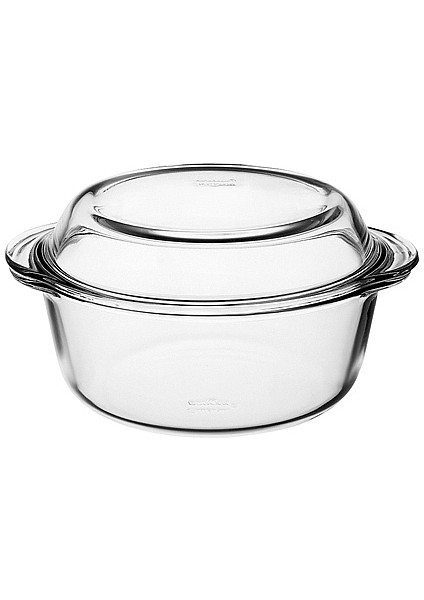 Paşabahçe 59003 2 Litre Kapaklı Borcam Yuvarlak Tencere