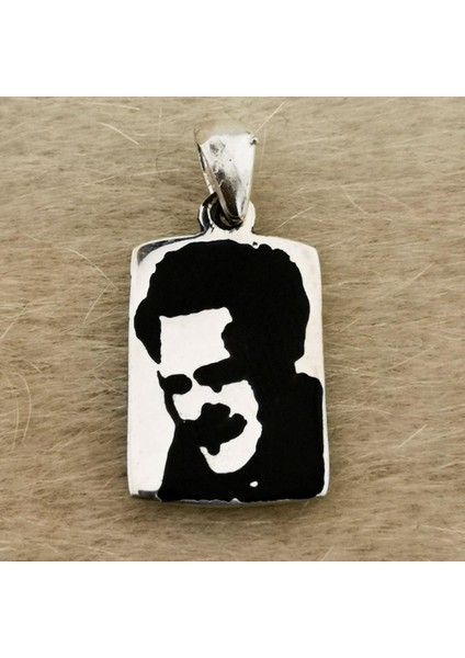 Nazım Hikmet Ran Siületli 925 Ayar Gümüş Kolye Ucu