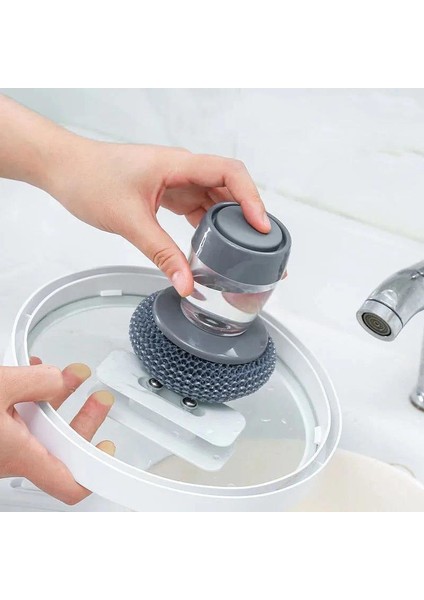 Deterjan Hazneli Bulaşık Yıkama Süngeri Pratik Temizleme Süngeri Banyo Lavabo