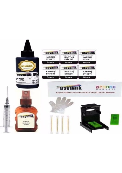 650 Için Siyah Kartuş Dolum Seti