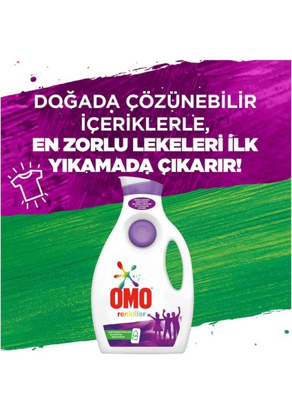 Sıvı Çamaşır Deterjanı Renkliler İçin 1950 ML 30 Yıkama