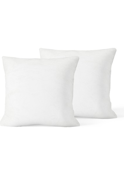 2'li Kırlent Kılıfı Iç Yastığı 50 x 50 cm 400 gr Boncuk Silikon Elyaf