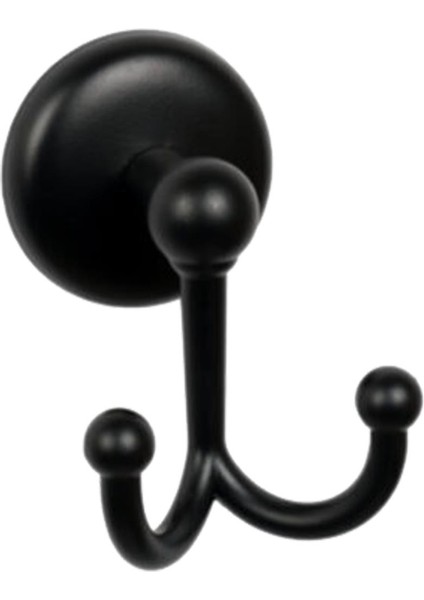 Siyah Ikili Bornoz Askısı