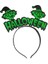 Cadılar Bayramı Halloween Yazılı Yeşil Renk Cadı Tacı 1