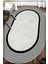 Cappio Gri-Siyah Şeritli Oval Halı (Makine'de Yıkanabilir) 1