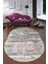 Cappio Gri Pastel Desenli Oval Halı (Makine'de Yıkanabilir) 2