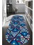Cappio Renkli Üçgen Desenli Oval Halı (Makine'de Yıkanabilir) 1