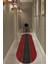 Cappio Kilim Desenli Kırmızı-Siyah Oval Halı (Makine'de Yıkanabilir) 1