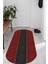 Cappio Kilim Desenli Kırmızı-Siyah Oval Halı (Makine'de Yıkanabilir) 2