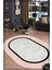 Cappio Somon Pembesi-Siyah Şeritli Oval Halı (Makine'de Yıkanabilir) 2