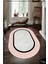 Cappio Somon Pembesi-Siyah Şeritli Oval Halı (Makine'de Yıkanabilir) 3