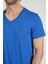 Erkek V Yaka T-Shirt Neo-Alpes Saks Mavisi 5