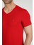 Erkek V Yaka T-Shirt Neo-Alpes Kırmızı 5