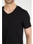 Erkek V Yaka T-Shirt Neo-Alpes Siyah 5