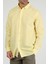 Slim Fit Düğmeli Yaka Gömlek Neo-Epherest Açık Sarı 2