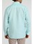 Slim Fit Düğmeli Yaka Gömlek Neo-Epherest Turkuaz 3