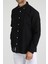 Slim Fit Düğmeli Yaka Gömlek Neo-Epherest Siyah 2