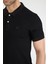 Erkek Polo Yaka T-Shirt Neo-Essential Siyah 5