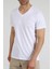 Erkek V Yaka T-Shirt Neo-Alpes Beyaz 3