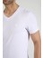 Erkek V Yaka T-Shirt Neo-Alpes Beyaz 5