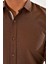 Gk 562 Slim Fit Kahve Klasik Gömlek 4