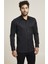 Gk 604 Slim Fit Siyah Klasik Gömlek 2