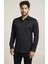 Gk 604 Slim Fit Siyah Klasik Gömlek 3
