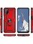 Xiaomi Mi 11 Lite Kılıf Çift Katmanlı Yüzüklü Manyetik Vega Kapak Gri + Cam Ekran Koruyucu 3