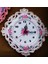 Gül Çiçek Kabartmalı 26cm Saat Silikon Kalıp K-883 Kokulu Taş Alçı Polyester Reçine Mum Kalıbı 2