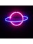 Neon Renkli Işıklı Satürn Pilli ve Usbli Çocuk Odası Duvar Gece Lambası 5