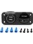 Fu 12-24V Çift Usb Araç Şarj Adaptörü Mavi Led Voltmetre Araba Tekne Deniz Paneli - Siyah (Yurt Dışından) 1