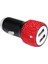 Usb Araç Şarj Cihazı El Yapımı Rhinestones Kristal Araba Süslemeleri Hızlı Şarj(Kırmızı) (Yurt Dışından) 1