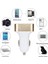 Ef Evrensel Seyahat Araç Şarj Cihazı Çift Usb Çok Işlevli 2.6A (Yurt Dışından) 5